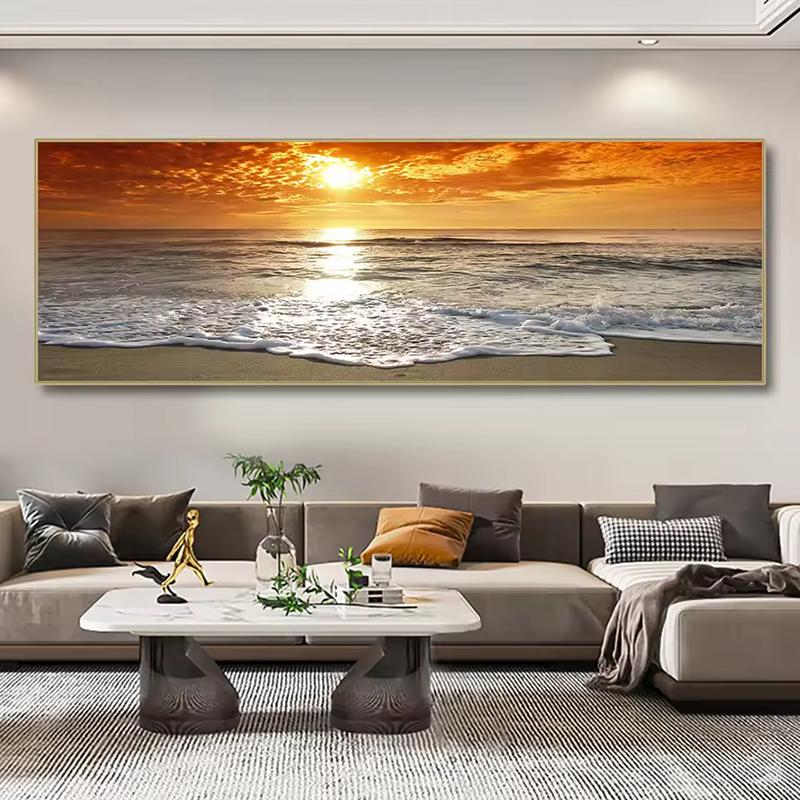Современные постеры с пейзажем естественного пляжа, принты, морской закат, эстетика, холст, настенное искусство, картина для гостиной, домашний декор