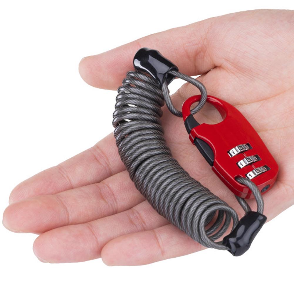 Замок для мотоциклетного шлема, мини-замок для велосипеда, велосипедный замок, сверхлегкий 3-значный замок с паролем, велосипедный противоугонный замок для мотоцикла