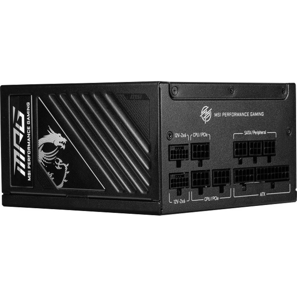 Msi Mpg A1250Gs 1250W Pcie5 80 Gold Power Supply