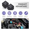 Gunhunt 4 PCS 40A Automotive Relays, Car Relay Switch, 5 Pin Relay, 12V Waterproof Car Relays, Trim System Components, Replacement For Car Boat