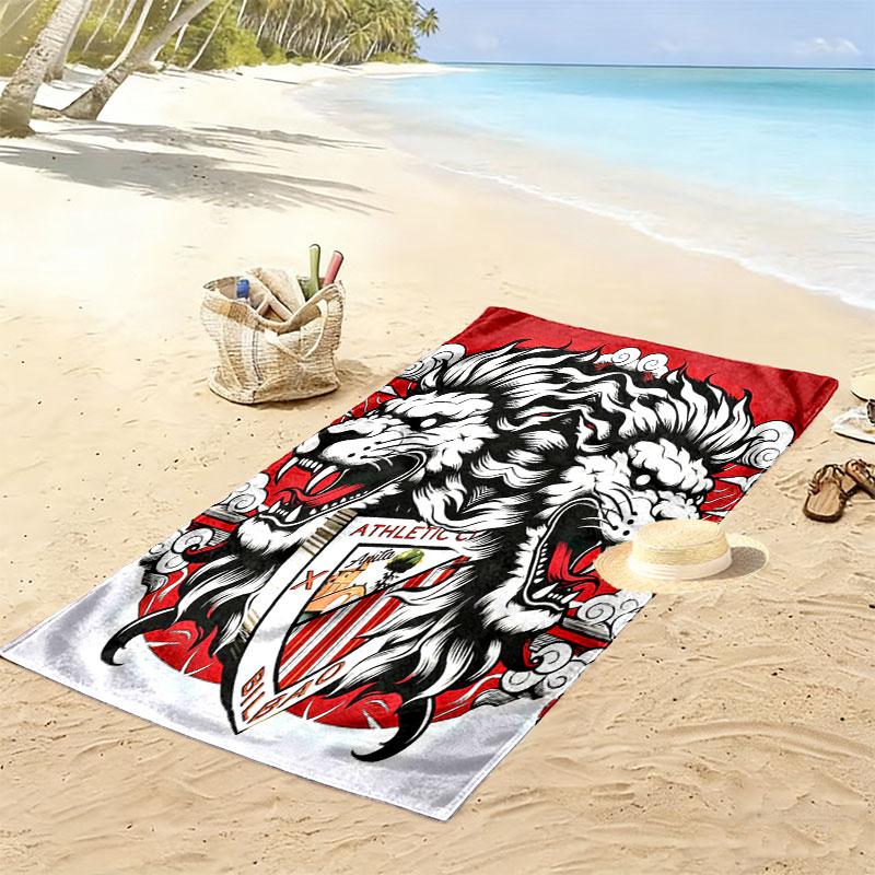 Athletic Club logo Print Beach Towel, Large Soft Quick Dry Towel for Beach Camping Swimming