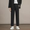 Мужские свободные широкие брюки в корейском стиле с девятью точками, повседневные летние костюмные брюки