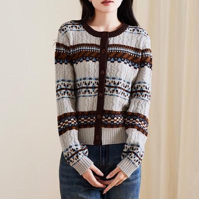 Женский кардиган SOFSIL из lambswool в стиле Fair Isle