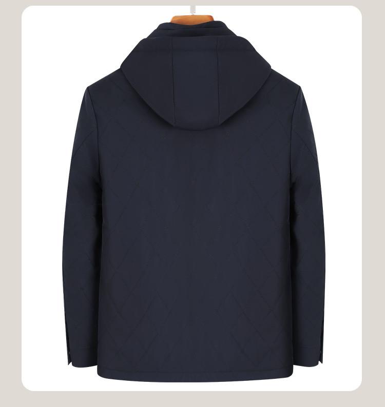Wool filled&detachable inner lining hooded casual jacket men's winter thick warm jacket