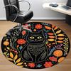 1 шт. Кошачьи Цветы Круглый Ковер для Офиса, Под Офисные Стулья, Спальню, Гостиную, Домашний Декор, Декор Комнаты