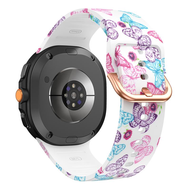 Печатный силиконовый ремешок для Samsung Watch 8, ремешок для Galaxy Watch 8 Classic, сменный ремешок без зазора, Galaxy Watch 8 Correa