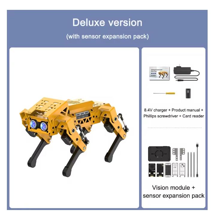 ESP32 Четвероногий Робот Собака MechDog Интеллектуальный ИИ Бионический Робот Scratch Python Графическое Программирование Arduino Робот DIY Набор