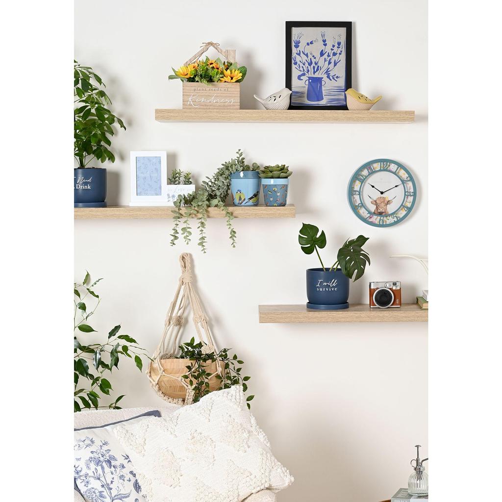 Country Living Plant Seeds of Kindness Wooden House Planter With Faux Flowers