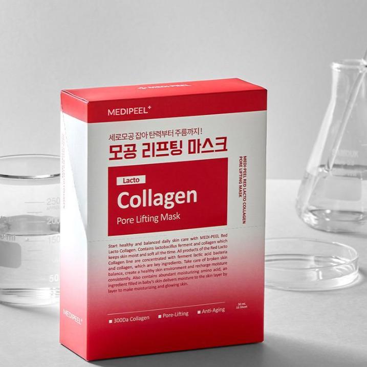 Коллагеновая маска для сужения пор – Medi-Peel Red Lacto Lifting Pack
