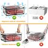 Expandable Chest Freezer Bin Stackable Adjustable Length Metal Frame Ergonomic Handle Refrigerator Storage Basket
