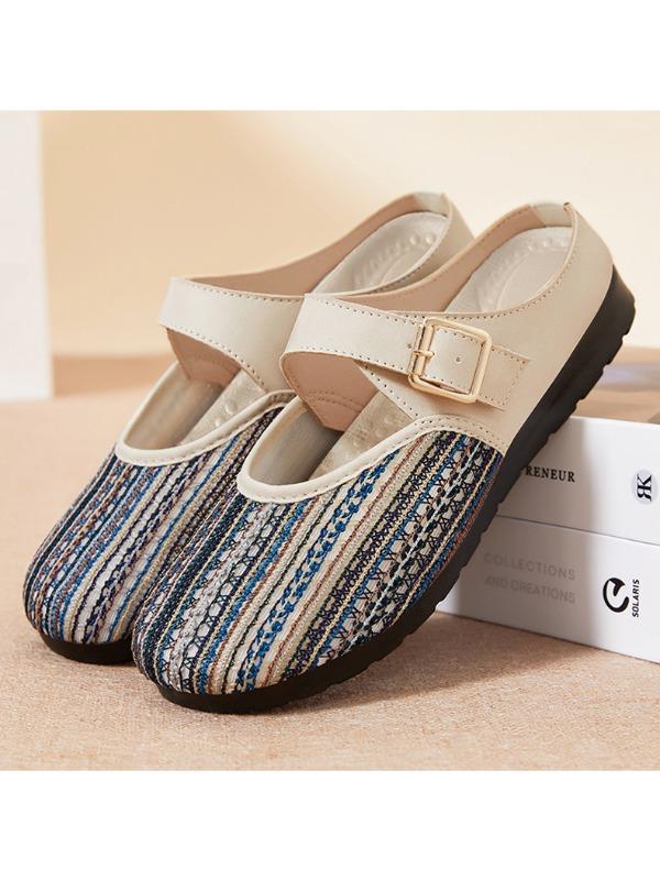 Women Half Slippers Soft Sole Breathable Mesh Sandals Non-slip Durable Outdoor Casual Stylish Comfortable