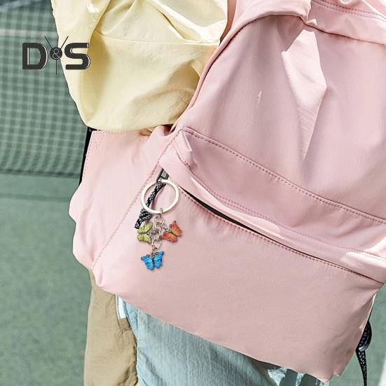 Брелок-подвеска с яркими цветными бабочками, декоративный брелок для ключей, подвеска на сумку, аксессуар для украшения автомобиля