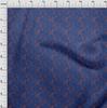 oneOone Cotton Flex Blue Fabric Leaves Sewing Craft Projects Fabric Prints By Yard 40 Inch