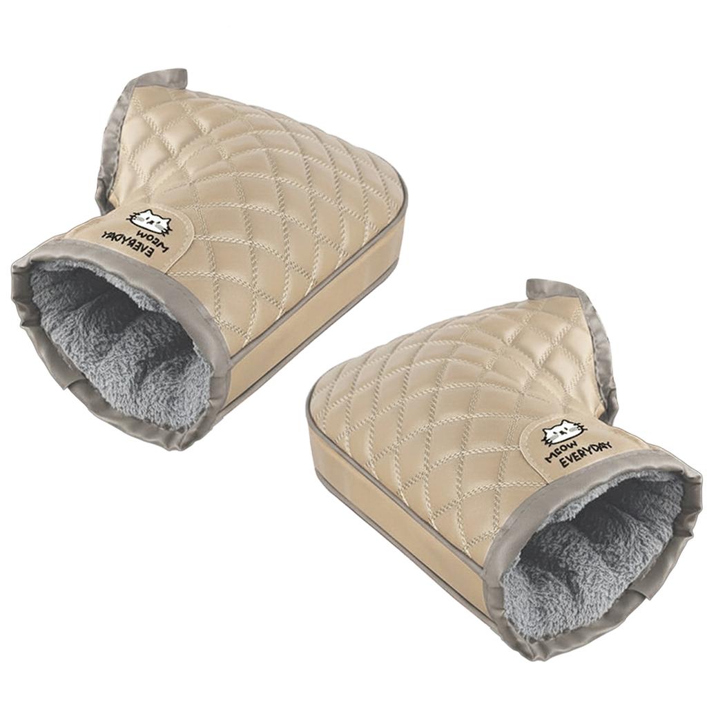 Зимние флисовые чехлы на руль мотоцикла, ветрозащитные, водонепроницаемые, теплые, для защиты рук, для электровелосипеда, скутера, 1 пара