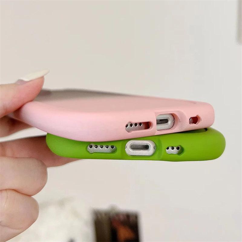 Стильный чехол с милыми кошачьими ушками и градиентом для iPhone 15 14 13 12 11 Pro Max XS X XR 7 8 Plus, мягкая матовая силиконовая задняя крышка