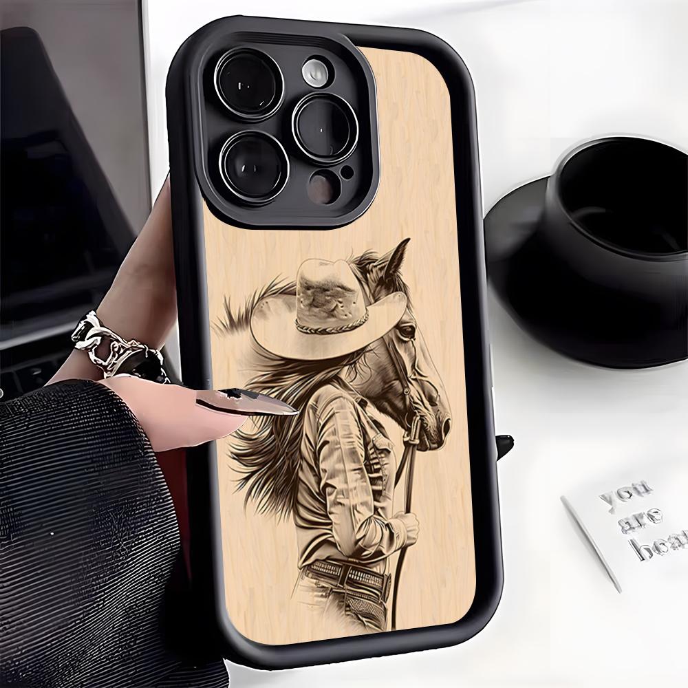 Cool Girl Riding A Horse Phone Case For IPhone 17 Pro Max 16 15 14 Pro Max IPhone 13 Pro Max 11 Plus Silicone Cover