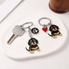 New Metal Cute Dachshund Dog Keychains Car Key Ring Pet Dogs Heart Tag Key Men Gift Pendant Best Friend Gifts Accessories