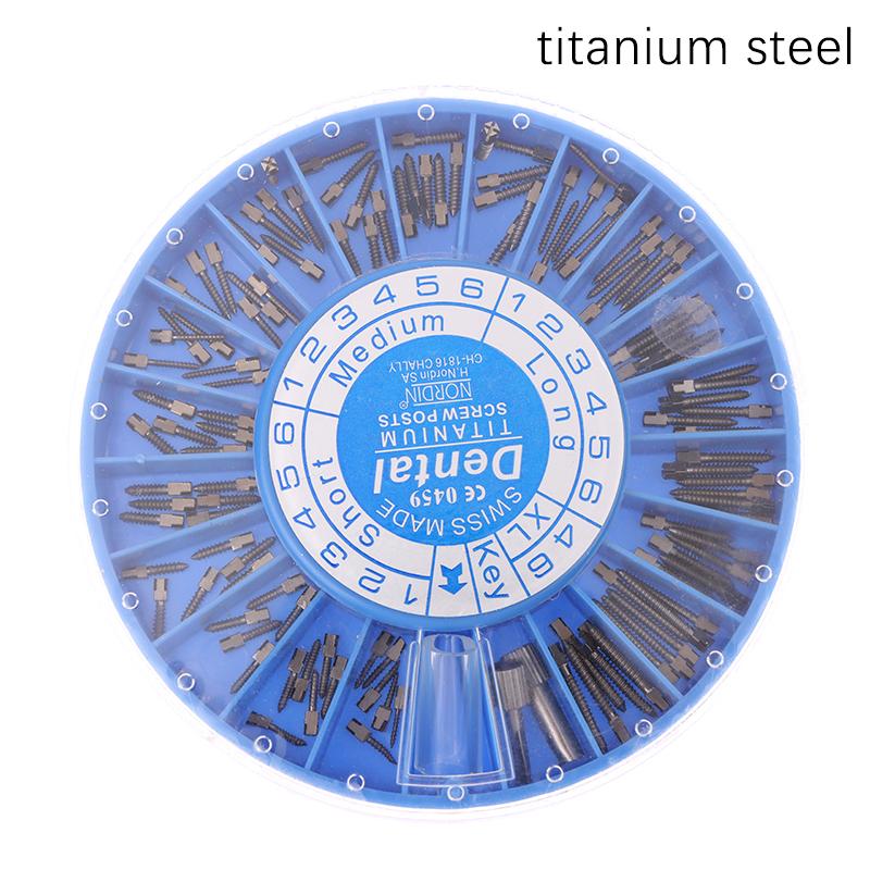 1 коробка стоматологический нержавеющая сталь позолоченный винтовой штифт стоматологический титановый материал лечение корневых каналов для стоматологического инструмента стоматология