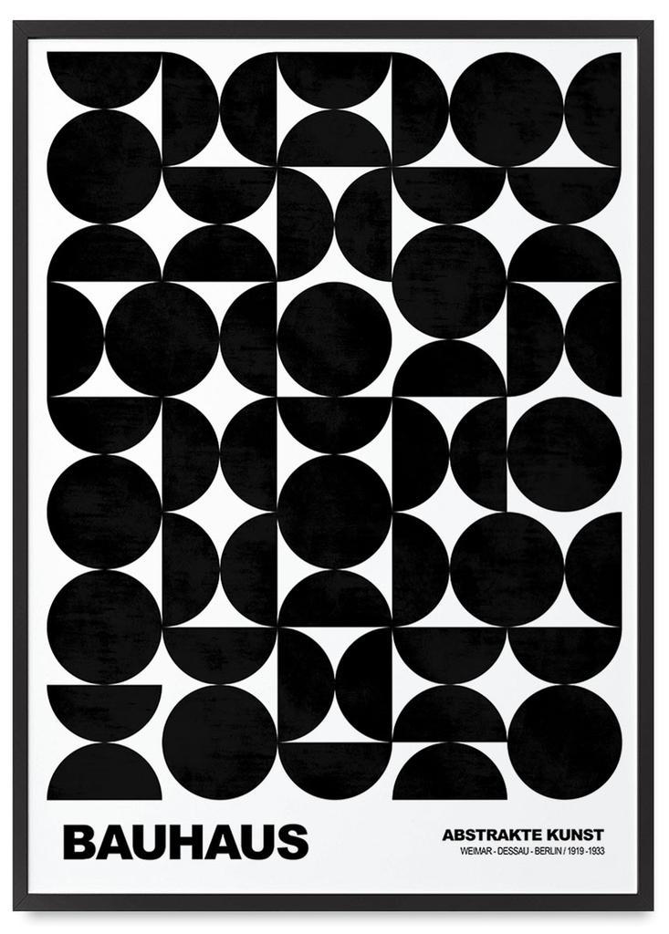 Черно-белый плакат Баухаус