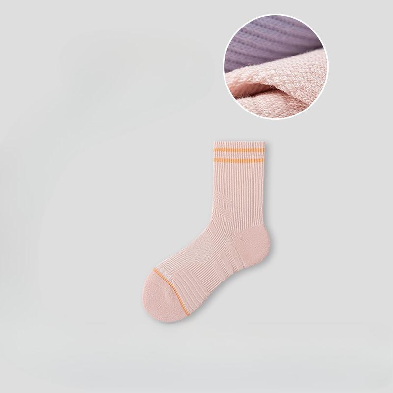 Параллельные брусья, Бег, Женские носки до середины икры, Дышащие и амортизирующие, Махровое дно, Марафон, Пеший туризм, Велоспорт, Компрессионные длинные носки