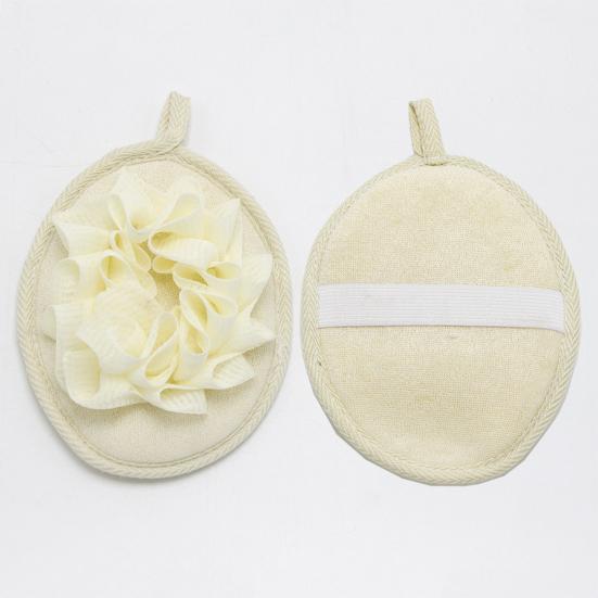 Прочная мочалка из люфы 2 в 1, дизайн, приятный для кожи, простой в использовании, эластичный ремешок для руки, губка для щетки для тела