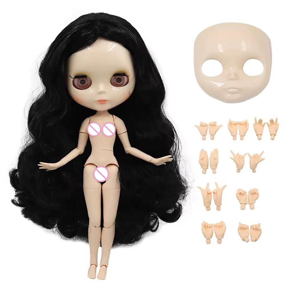 ICY DBS Blyth Doll White Skin Glossy Face Matte Face Joint Body with Hand Set A&B 1/6 Bjd Suitable Diy Makeup Special Price
