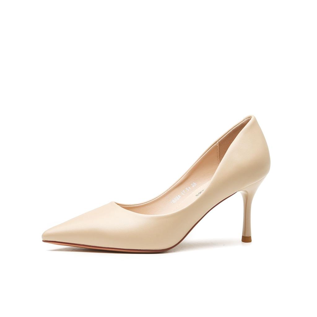 Туфли на шпильках универсальные рабочие туфли осенние туфли одинарные туфли женские интернет-знаменитости новые высококачественные туфли с острыми каблуками