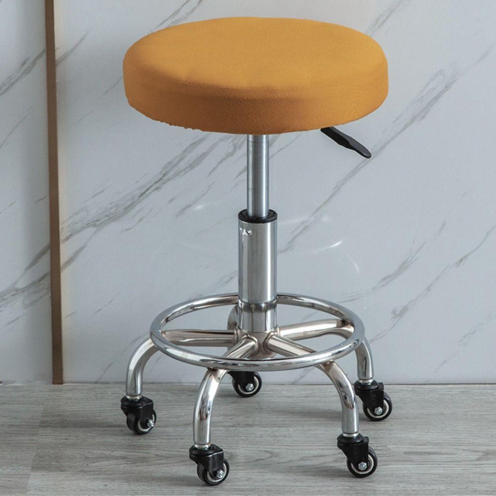 Thickened Round Chair Cover Solid Color Chair Slipcover Chairs Accessories Protector