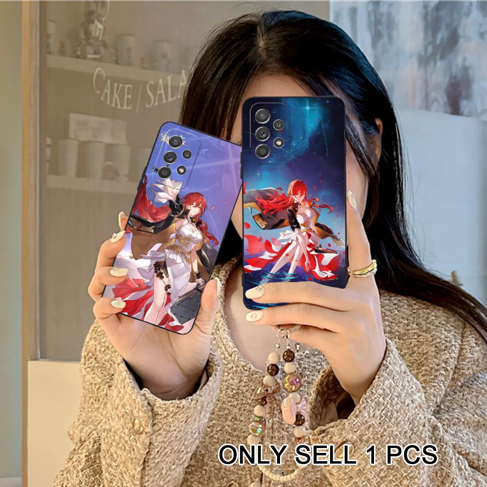 HSR Himeko Матовый ТПУ Чехол для Мобильного Телефона для Samsung Galaxy A56 55 54 53 52 51 36 35 34 23 16 15 5G Цветной Чехол