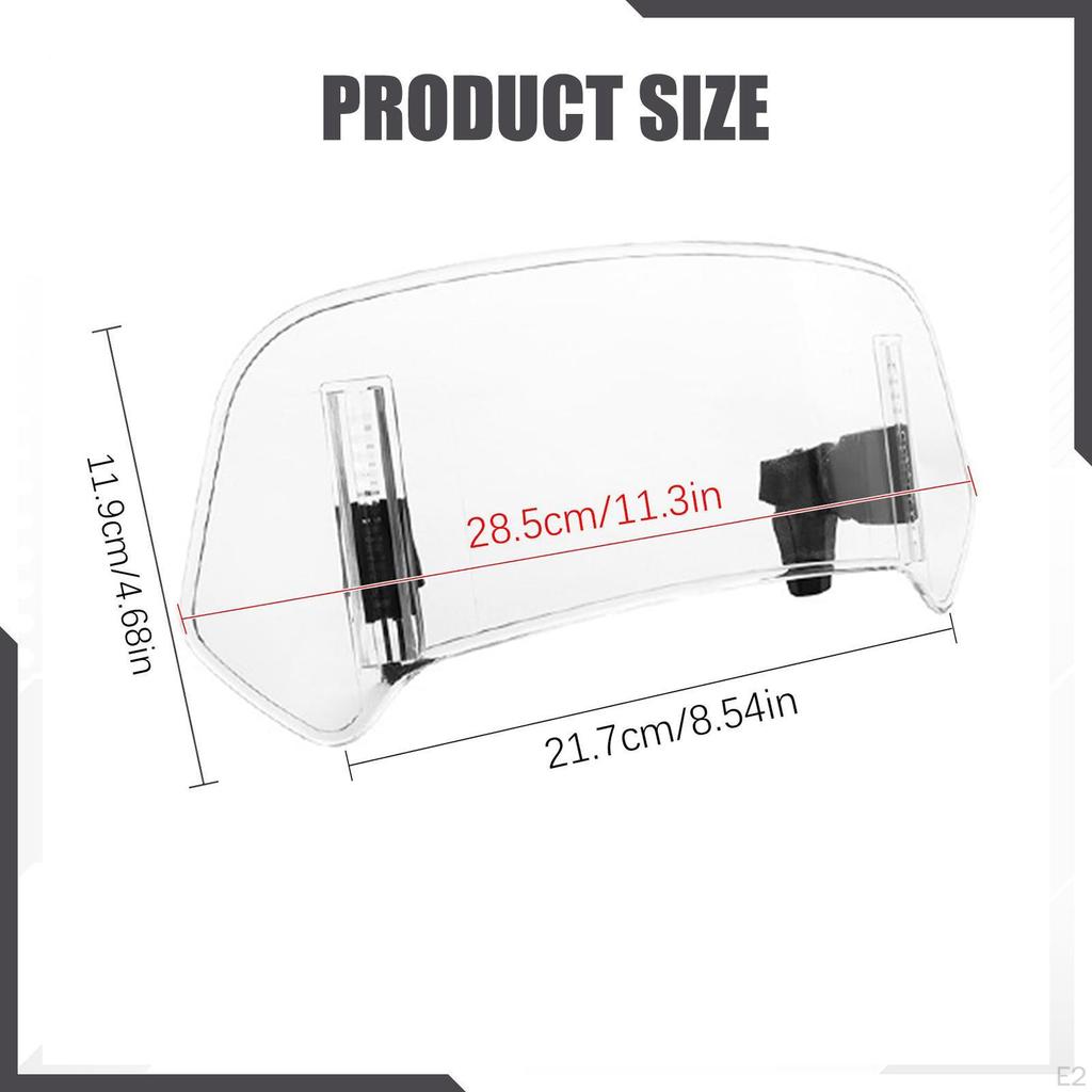 Аксессуар-дефлектор для расширения ветрового стекла мотоцикла для усиленной защиты