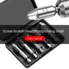 Screw Extractor, Universal Cutting Head Screw Tools, Slippery Screw Removal Broken Wire Extractor.