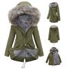 Women's Fashion Parka Cotton-padded Coat Mid-length Hooded Winter Warm Fleece-padded Coat Thickened Cotton-padded Coat