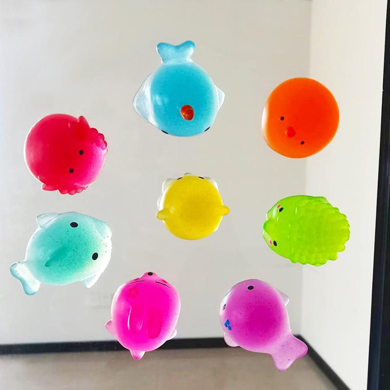 Big Spongy Glitter Mochi Squishy Fidget Sensory Toys Kawaii Animal Stress Ball Powder Fun Soft Antistress Squeeze Children Toys