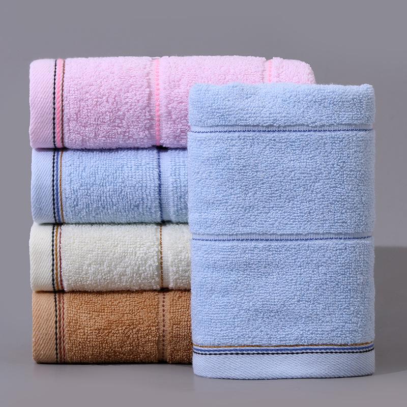 Мягкое, впитывающее полосатое полотенце для лица - хлопковая смесь для домашнего использования