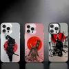 Япония Чехол для телефона Самурай Ниндзя для iPhone 16 15 14 13 12 11 Pro Max X XR XSMAX 8 7 Plus Матовый противоударный задний чехол