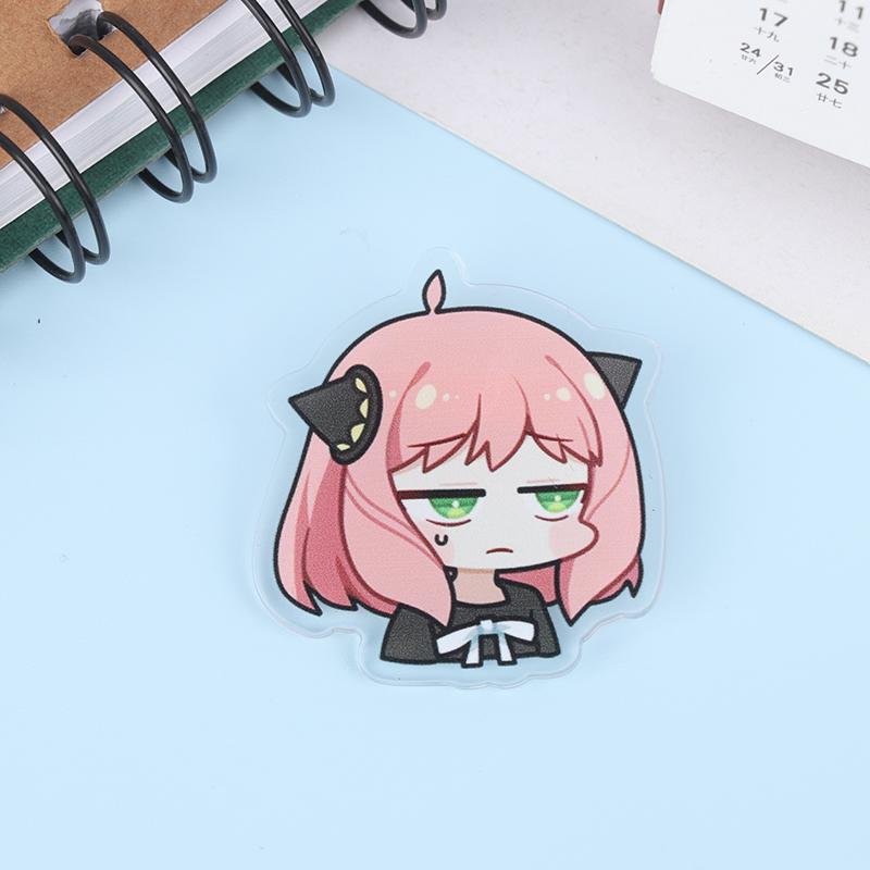 Значок с героями мультфильмов, аниме, шпион, семейная периферия, Арния, акриловая брошь, милое выражение, сумки для одежды, декоративная подвеска-паста