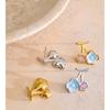 Yhpup Cute Spring Style Enamel Flower Sweet Stud Earrings for Women Non Tarnish Charm Young Jewelry PVD Plated Waterproof Gift