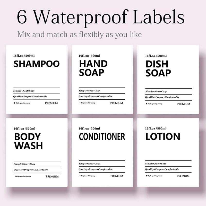 500 мл глянцевый черный дозатор мыла для настенного крепления бутылки мыла для душа с этикетками дозаторы для геля для душа для ванной комнаты кухонной раковины