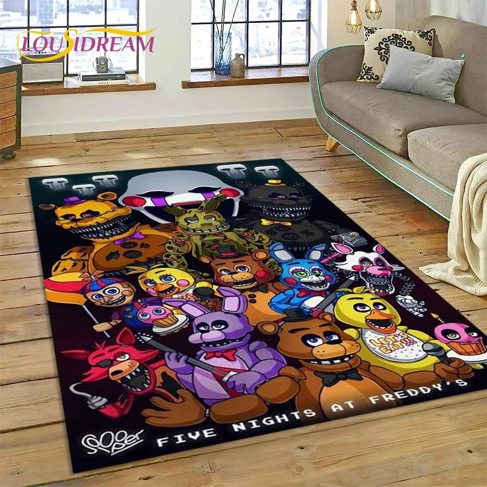 3D Хоррор Игра FNAF-F Freddy Ковер Коврик для Гостиной Спальни Дома Украшение Дивана, Коврик для Игровой Зоны Детей Нескользящий Напольный Коврик Подарок