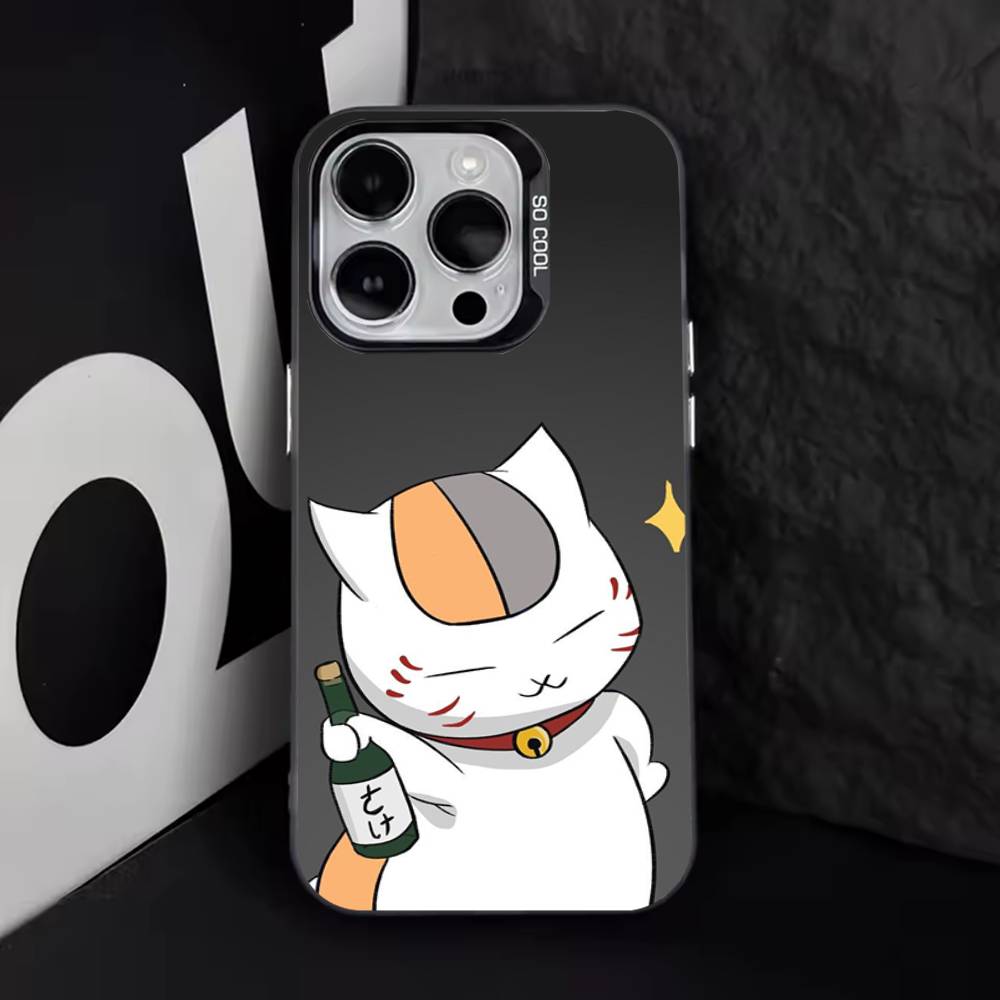 Сенсей Нацумэ юуджинчоу Нянко Чехол для телефона Для iPhone 17,16,15,14,13,12,11,Pro,Max,Plus,E,Air,Mini Черный ТПУ Чехол