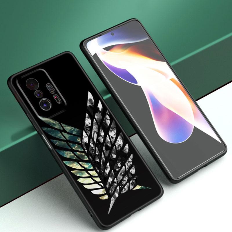 Чехол для телефона Attack on Titan для Xiaomi Mi A2 8 9 SE Note 10 10T 11 12 Lite 9T 11T 12S 12T Pro A3 6X 12X Мягкий черный чехол из ТПУ