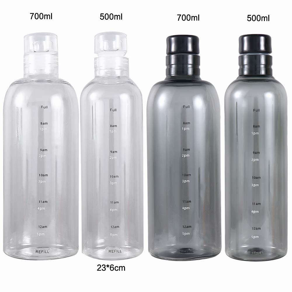 Cup With Time Marker For Travel School Sealing Lid Water Bottle Water Cup Drinking Cup Coffee Mugs