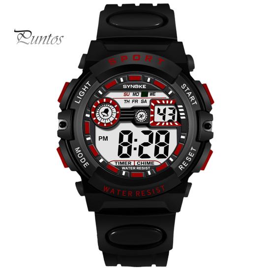 Kids Digital Watch Electronic Waterproof Multifunctional Display Fashionable LED Luminous for Student Sport