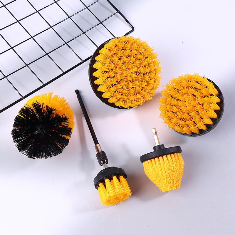 Electric Scrubber Grill Brush Kit 2/3.5/4'' Power Cleaning Brush For Car Bathroom Floor, Tub Shower Grout Nylon Attachments