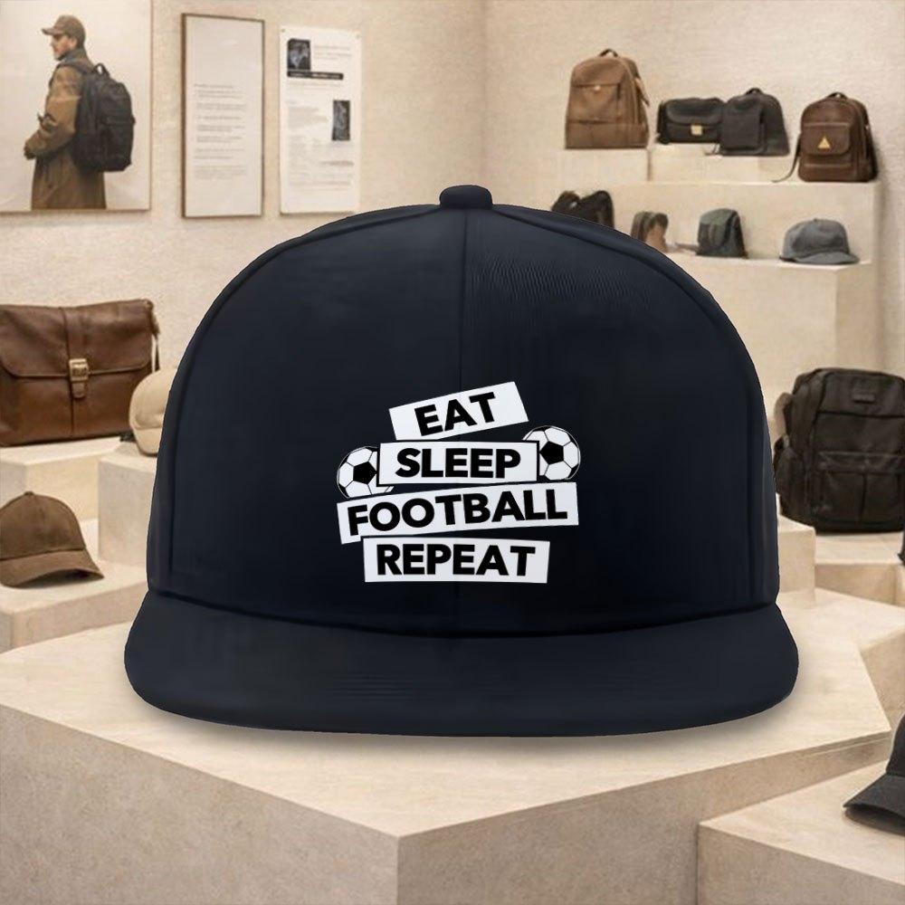 Ешь Спи Футбол Повторяй Графическая Бейсболка Полиэстер Унисекс Snapback Кепка Повседневный Уличный Стиль