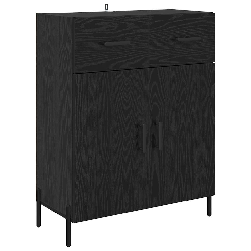 Highboard Black Oak Effect 69.5 x 34 x 180 cm Particleboard
