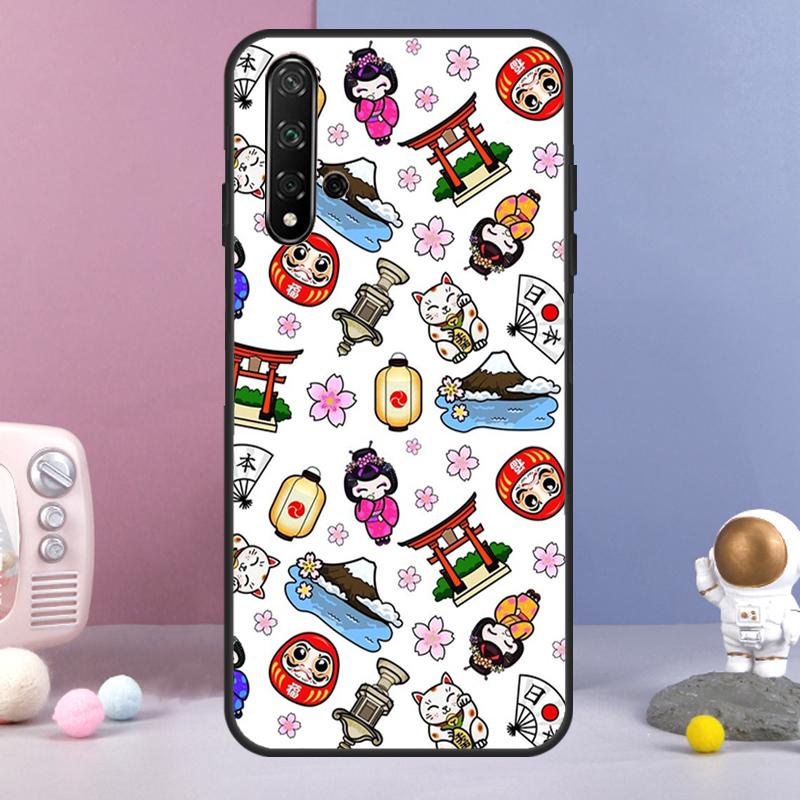Японский Кот Удачи Для Huawei Nova 7i 8i 11i 12i 12s Y73 Y70 Y90 Y60 Y72 Y61 Y91 9 10 SE P30 Pro P40 Lite Чехол