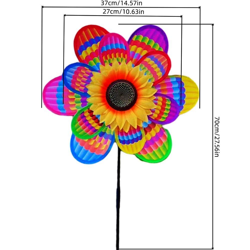 Двух/Однослойная детская подсолнух-вертушка Декор для вечеринки на открытом воздухе, пикника