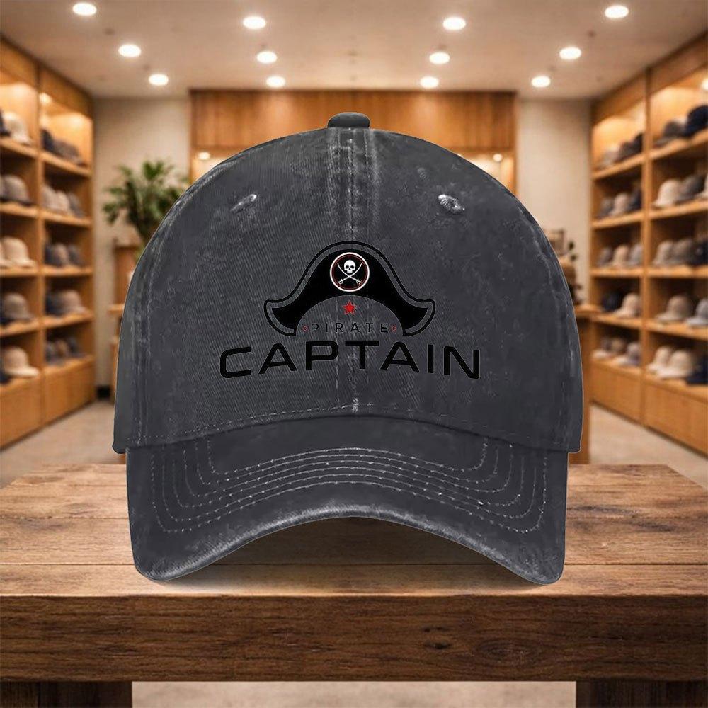 pc Pirate Captain Baseball Cap Adjustable Snapback Hat with Pirate Ship Wheel Lightweight Unisex Cap Suitable for Themed Parti