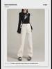 Women's Summer 2024 High-Waist White Wide-Leg Jeans